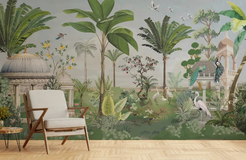 Mughal Garden Forest Wallpaper Murals image 3