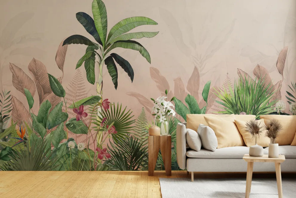 Jungle Palms Tropical Leaves Wallpaper image 4