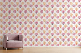 Repeating Pink Tree Wallpaper | Floral Peel and Stick Wallpaper image 4