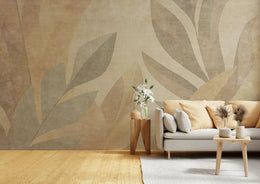 Beige And Ton Color Living Room Abstract Wallpaper image 0