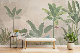 Banana Tree Tropical Wallpaper Wall Mural image 1