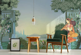 Indian Mughal Style Peel and Stick Nature Wallpaper image 2