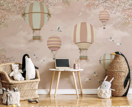 Pink Air Balloons Dreamscape Kids Removable Wallpaper image 3