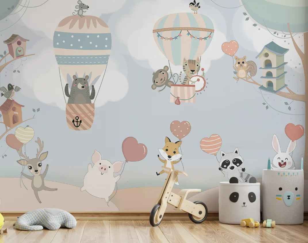 Cute Cartoon Kids Room Wallpaper image 3
