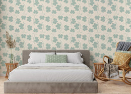 Sage Green Vine Leaf Wallpaper | Peel and Stick Wall Covering image 3