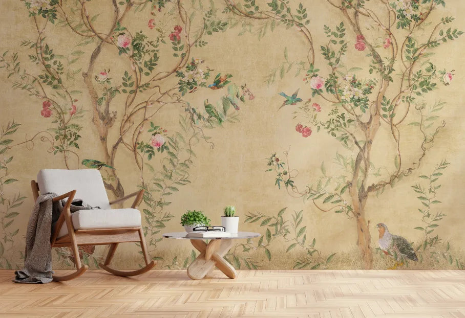 Botanical Floral Wallpaper