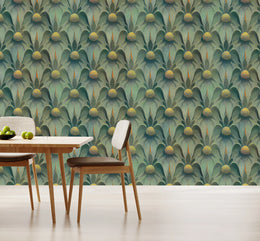 Coneflower Wall Decor | Teal Green Peel and Stick Floral Wallpaper image 4
