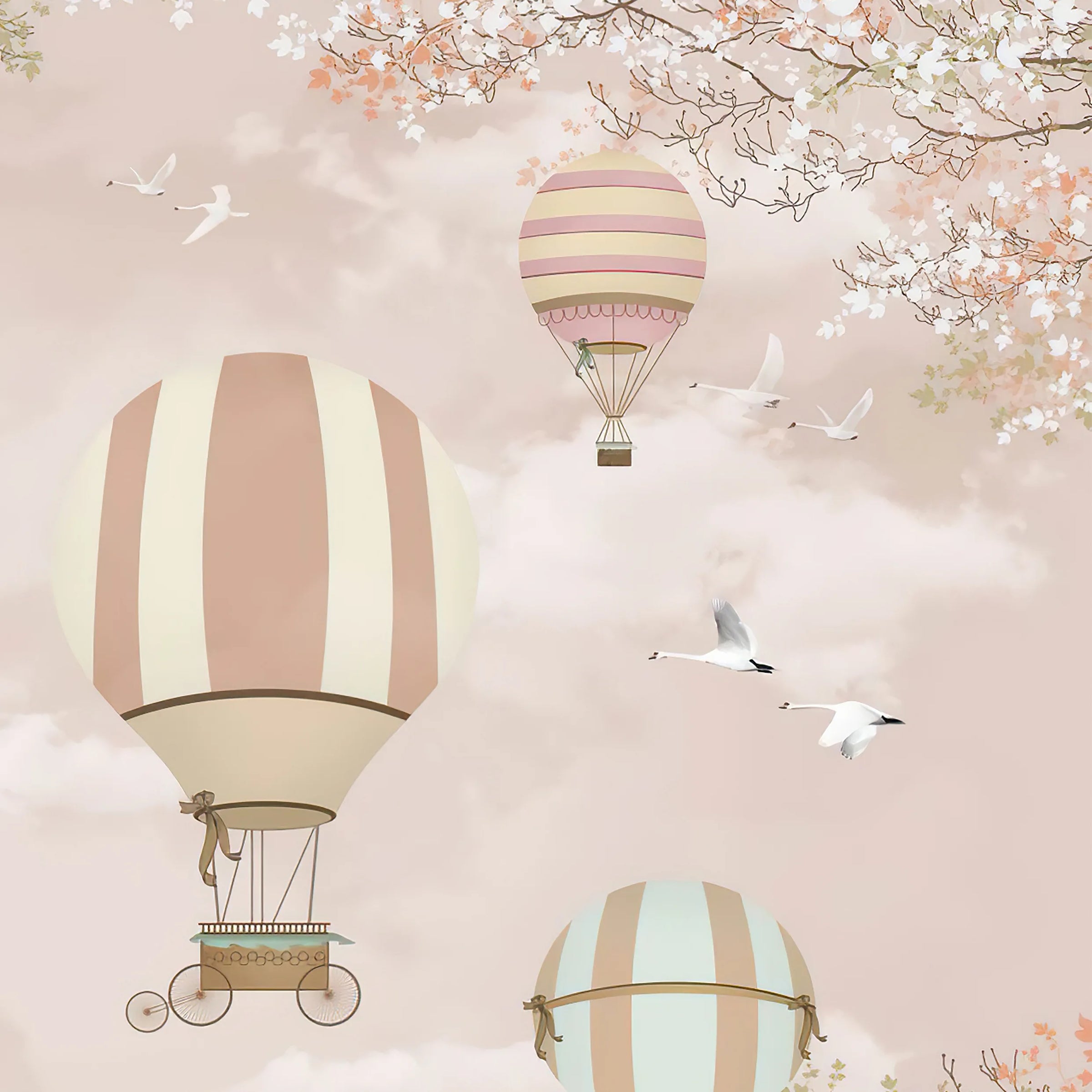 Pink Air Balloons Dreamscape Kids Removable Wallpaper image 5