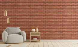 Modern Red Brick Wallpaper Sticker image 1