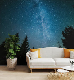 Dreamy Starry Night Jungle Wallpaper image 4