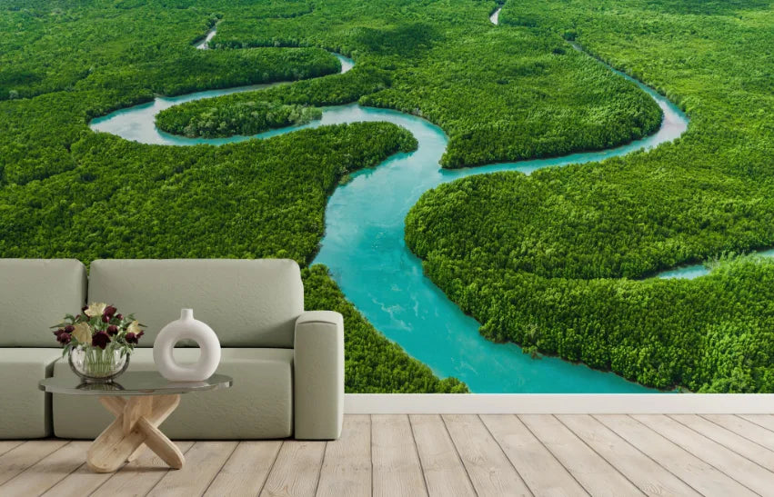 Green Verdant Glory Forest Wallpaper image 4