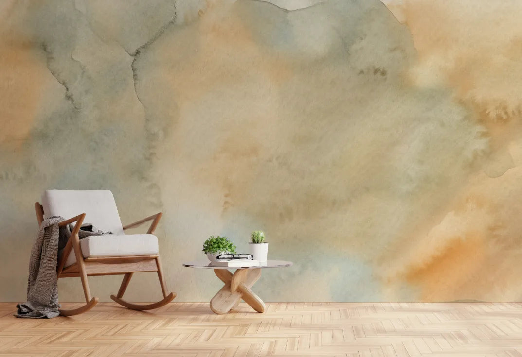 Yellow Watercolor Ombre Wallpaper Mural Wall Decor image 3