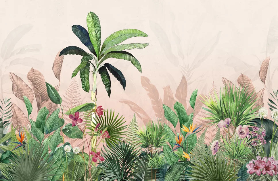 Jungle Palms Tropical Leaves Wallpaper image 5