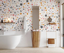 Trendy Terrazzo Soft Colors Peel and Stick Wallpaper image 3