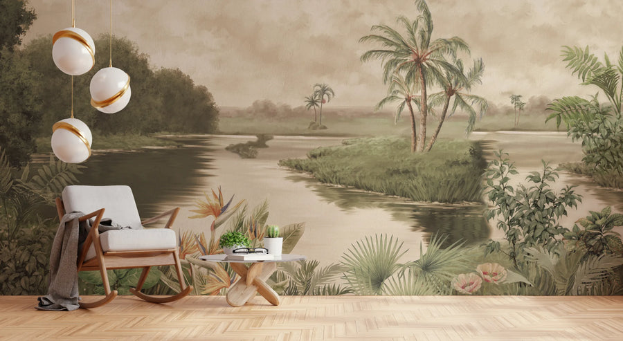 River Retreat Jungle Wallpaper Mural
