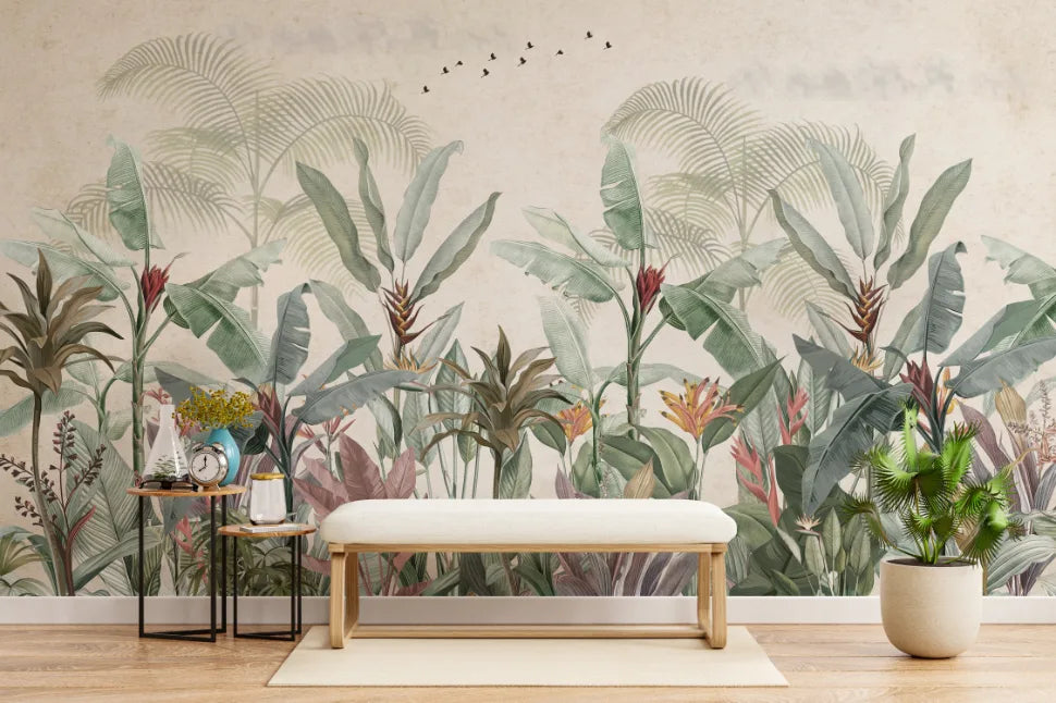 Vibrant Tropical And Woodland Forest Wallpaper image 1