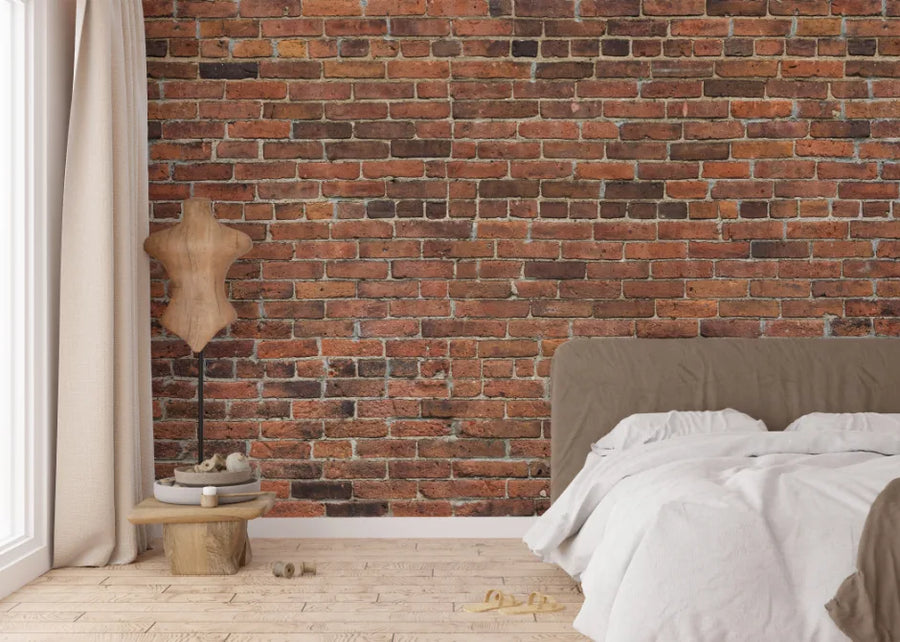 Modern Bedroom Brick Peel and Stick Wall Mural Art