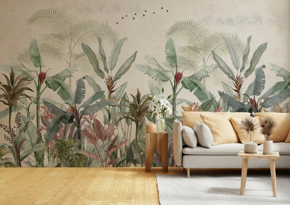 Vibrant Tropical And Woodland Forest Wallpaper image 0