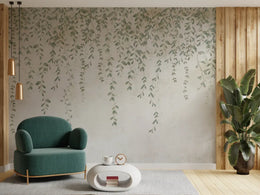 Foggy Hanging Leaves Wallpaper Murals image 3