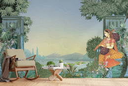 Indian Mughal Style Peel and Stick Nature Wallpaper image 5