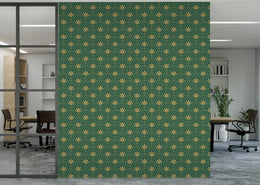 Art Deco Fan Wallpaper | Green Gold Peel And Stick Wall Decor image 1