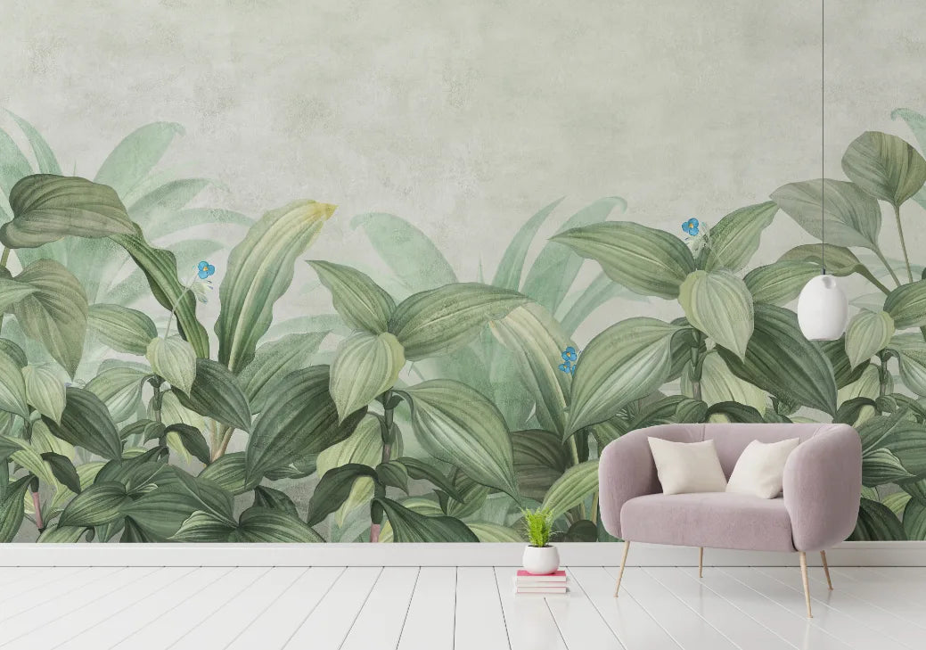 Motley Grass Tropical Plants Wallpaper Murals