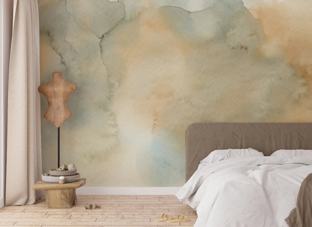 Yellow Watercolor Ombre Wallpaper Mural Wall Decor image 4