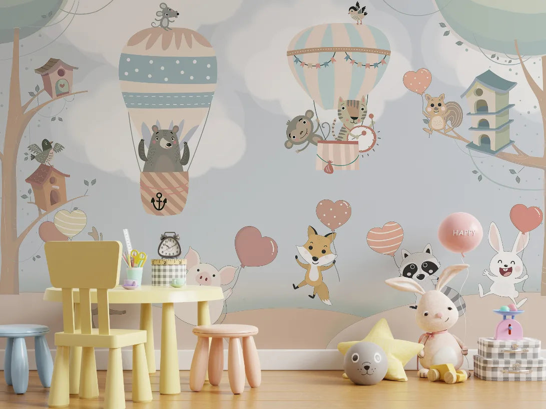 Cute Cartoon Kids Room Wallpaper image 0