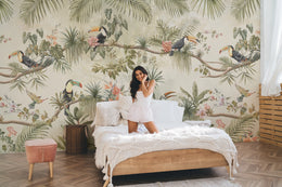 Tropical Jungle Theme Toucan Bird Removable Wallpaper image 4