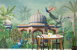 Mughal Peacock Palace Indian Wallpaper | Royal Garden Peel and Stick Decor image 2