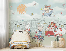 Charming Teddy Kids Room Wallpaper Mural image 4