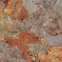 Aged Metallic Stone Wall Mural | Gray Orange Removable Wallpaper image 5