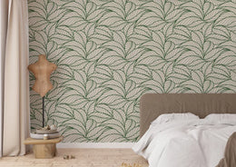 Banana Leaf Line Art Wallpaper Murals image 3