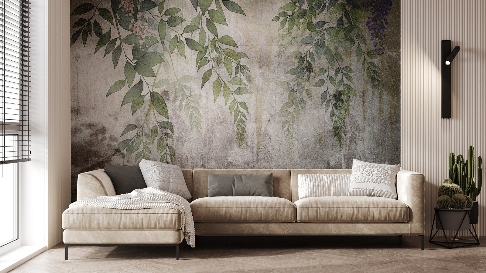 Green Leafy Bliss Jungle Self-Adhesive Wallpaper