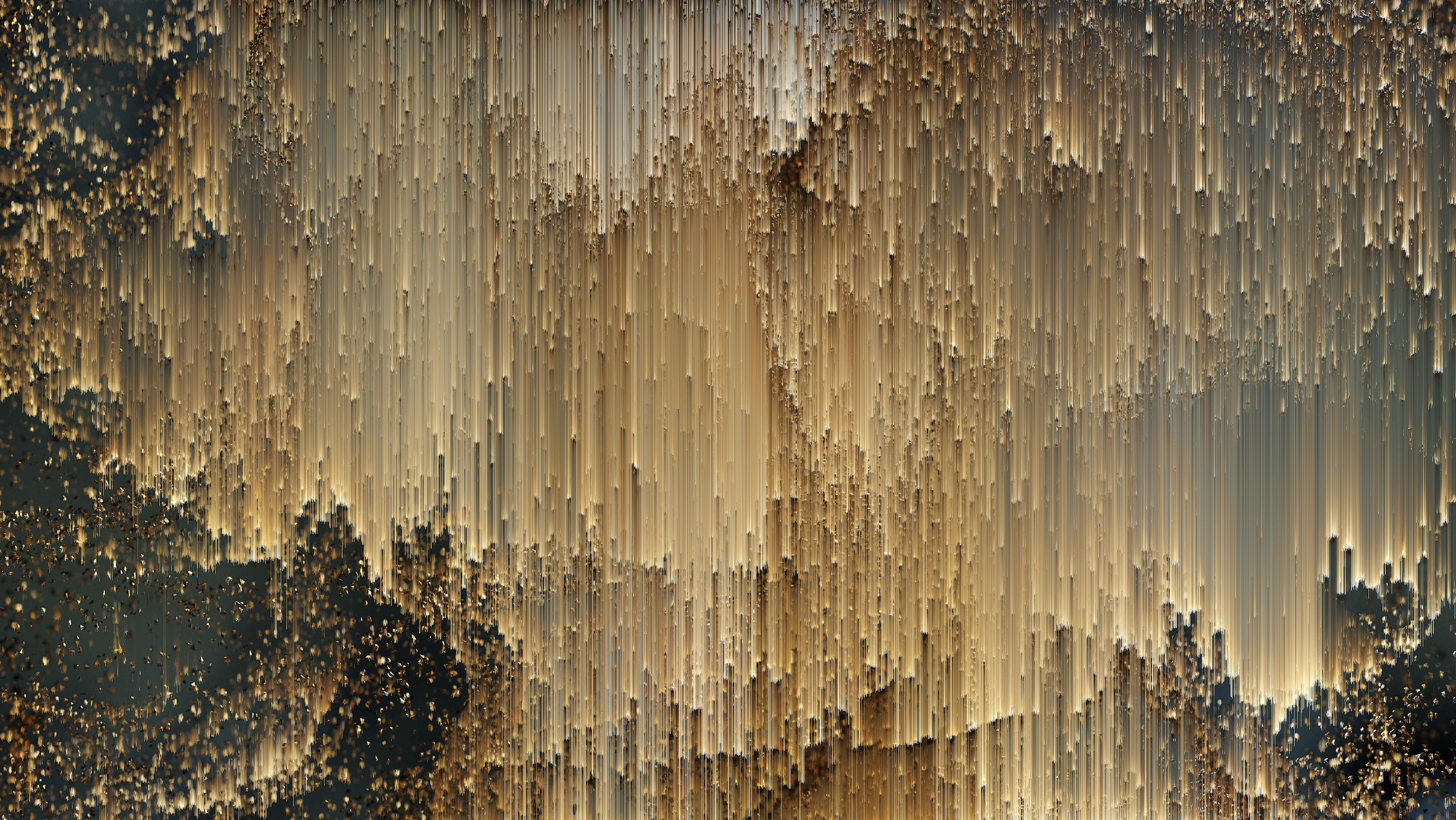 Luxurious Removable Art Deco Golden Lines Wallpaper