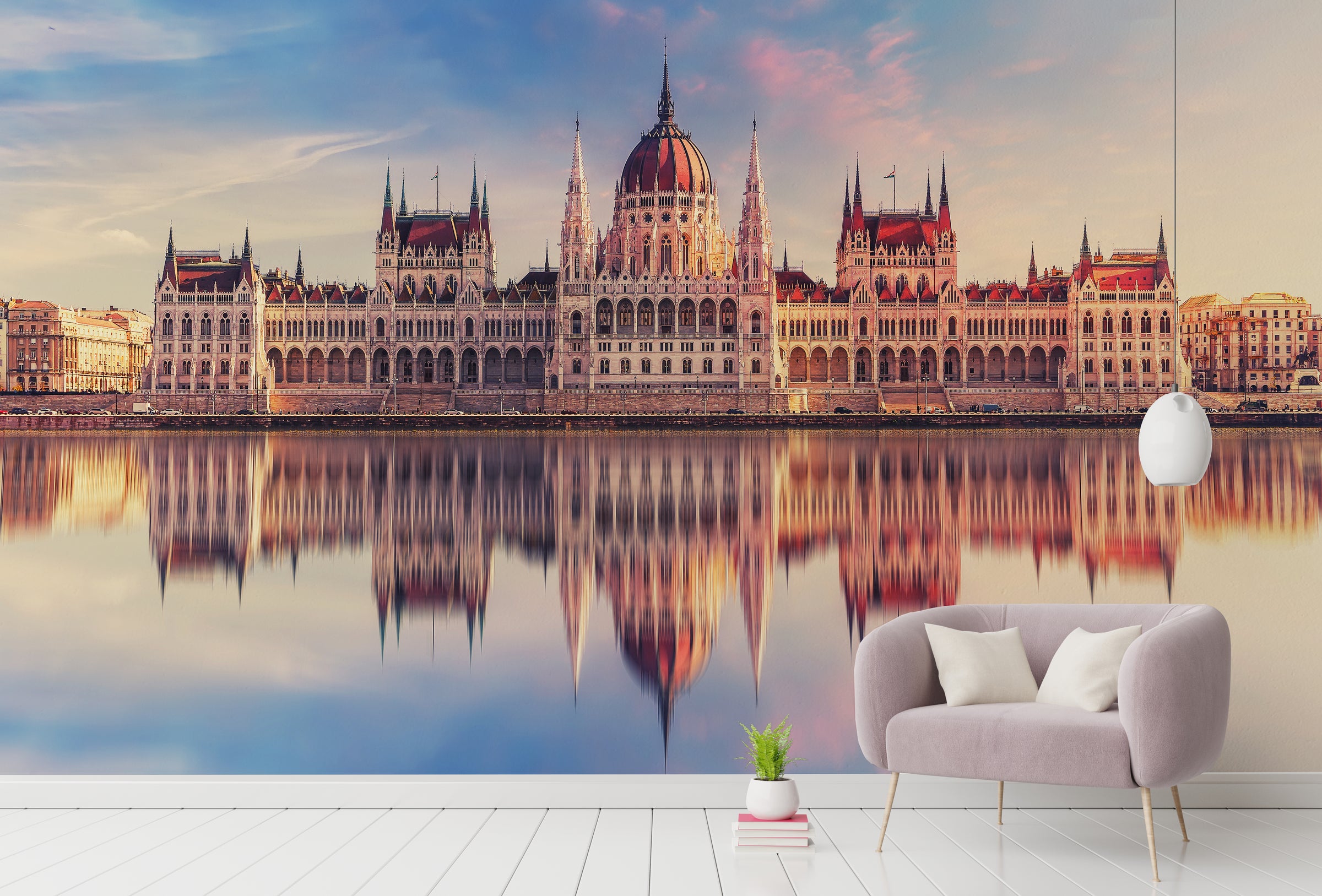 Hungarian Gothic Revival Self-Adhesive City Wallpaper