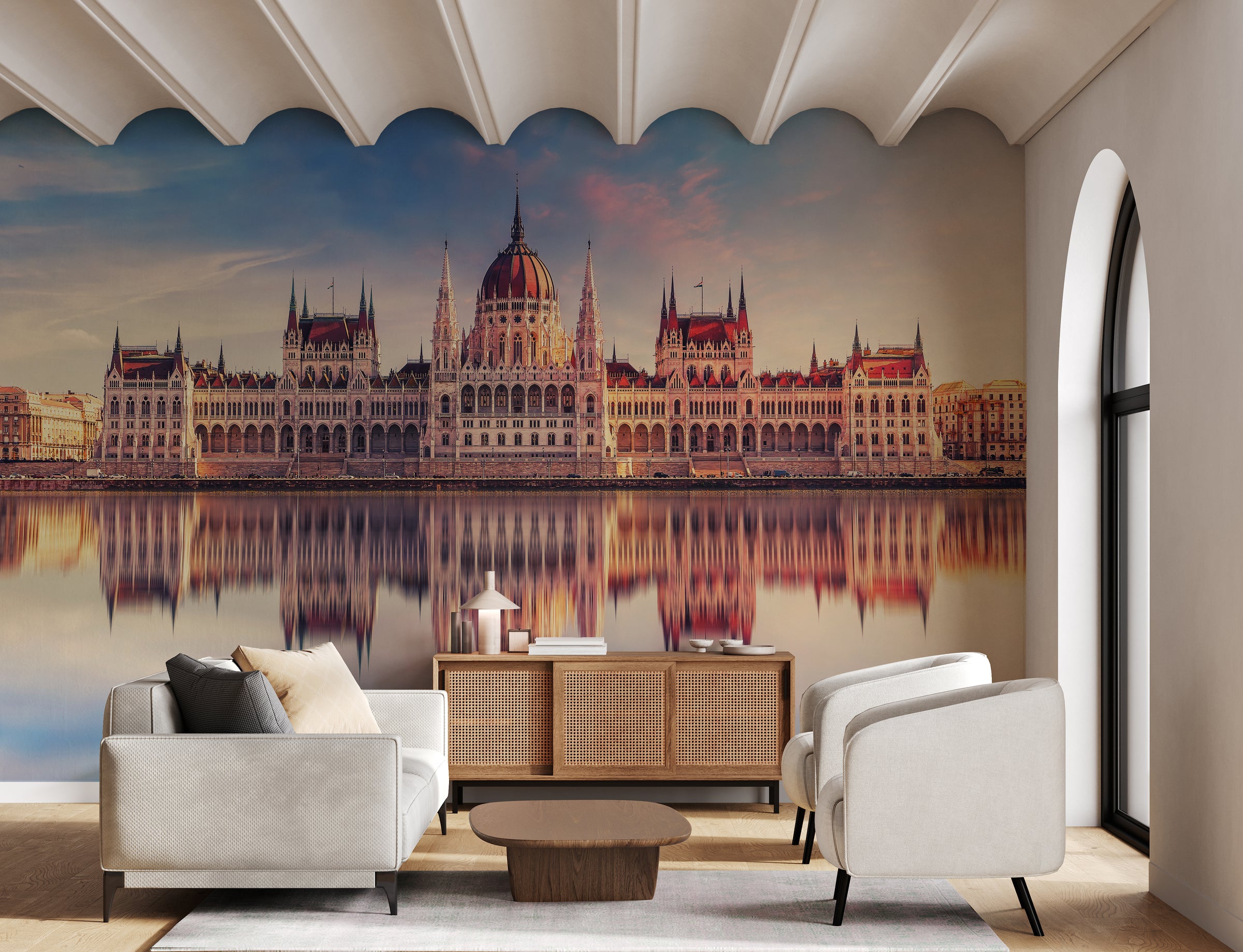 Hungarian Gothic Revival Self-Adhesive City Wallpaper