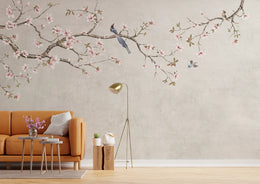 Chinoiseries Cherry Blossom Wallpaper Mural image 3