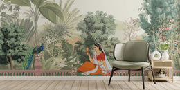 Tropical Indian Miniature Self Adhesive Wallpaper image 4