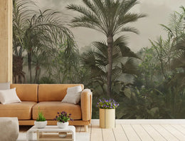 Green Vibrant Tropical Rainforest Jungle Wallpaper image 4