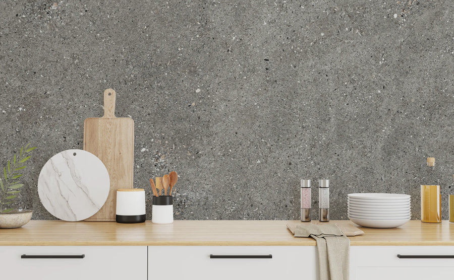 Concrete Peel and Stick Wallpaper | Gray Cement Modern Home Decor