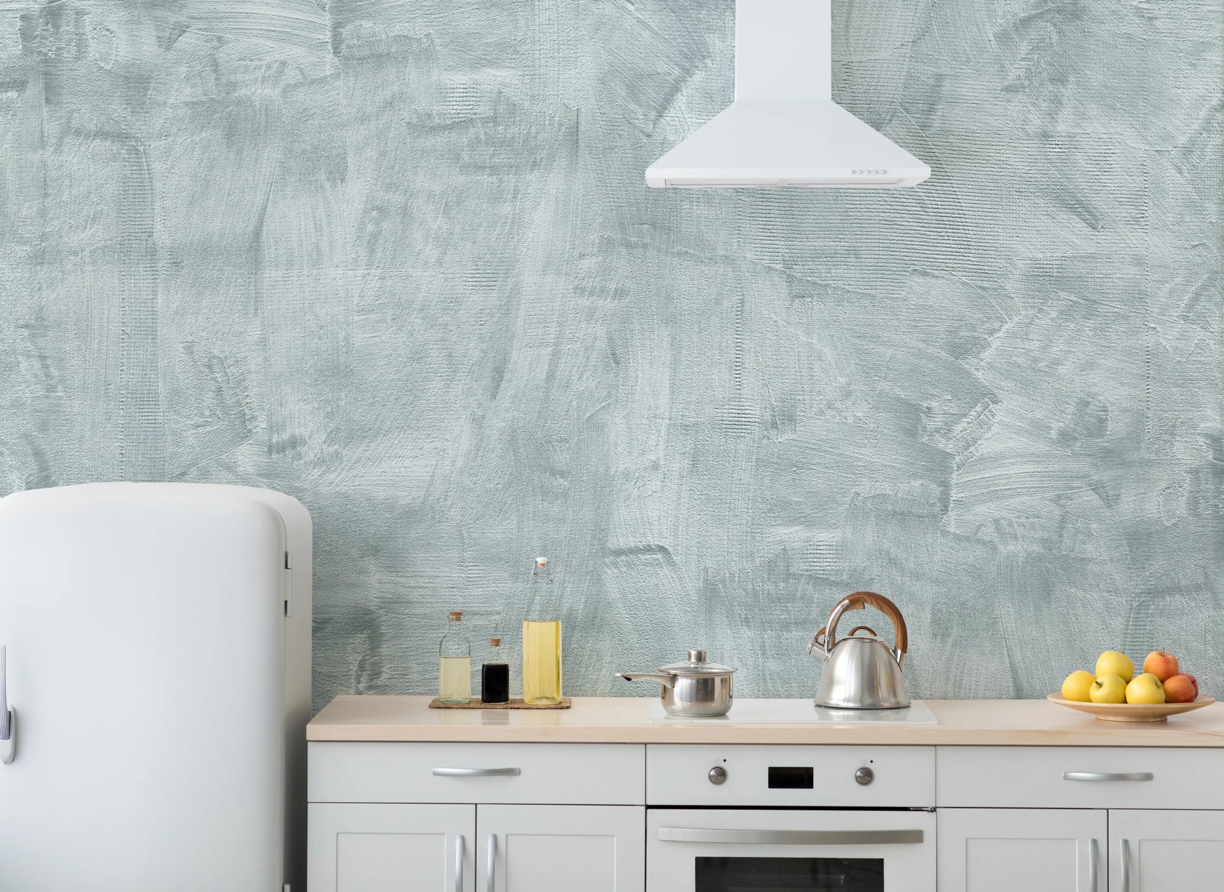 Light Gray Concrete Wall Mural | Contemporary Self Adhesive Wallpaper image 3