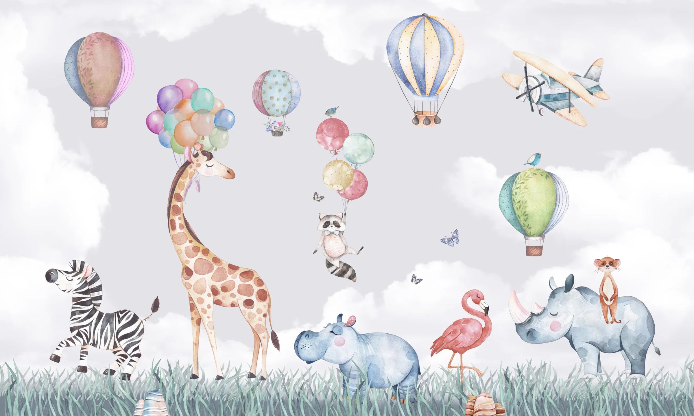 Baby Animals Kids Room Wallpaper Mural image 5