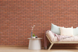 Modern Red Brick Wallpaper Sticker image 3