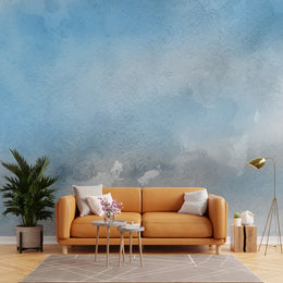Light Blue Shade Textured Ombre Wallpaper image 4
