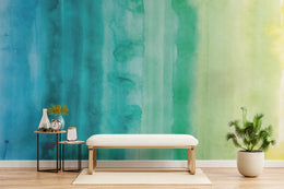 Aqua Mirage Flowing Ombre Wall Mural image 4