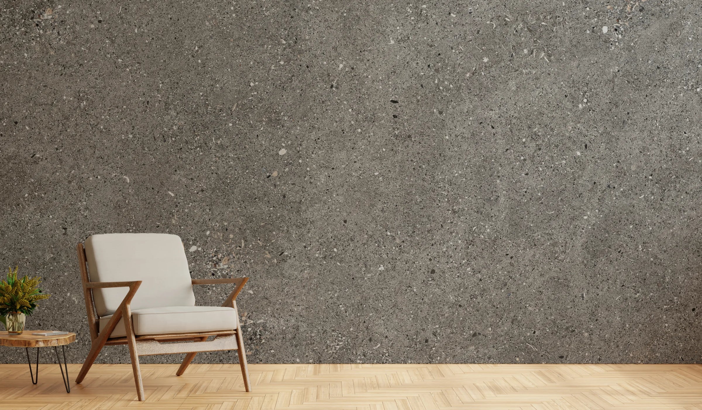 Concrete Peel and Stick Wallpaper | Gray Cement Modern Home Decor image 4