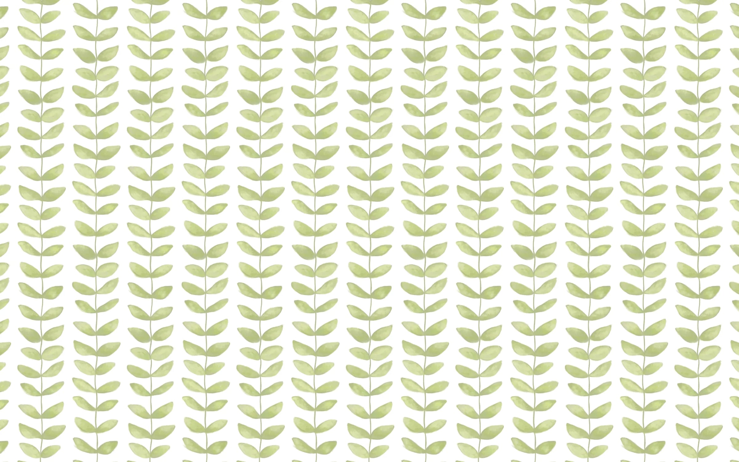 Green Leaf Repeat Pattern Wallpaper Mural image 5