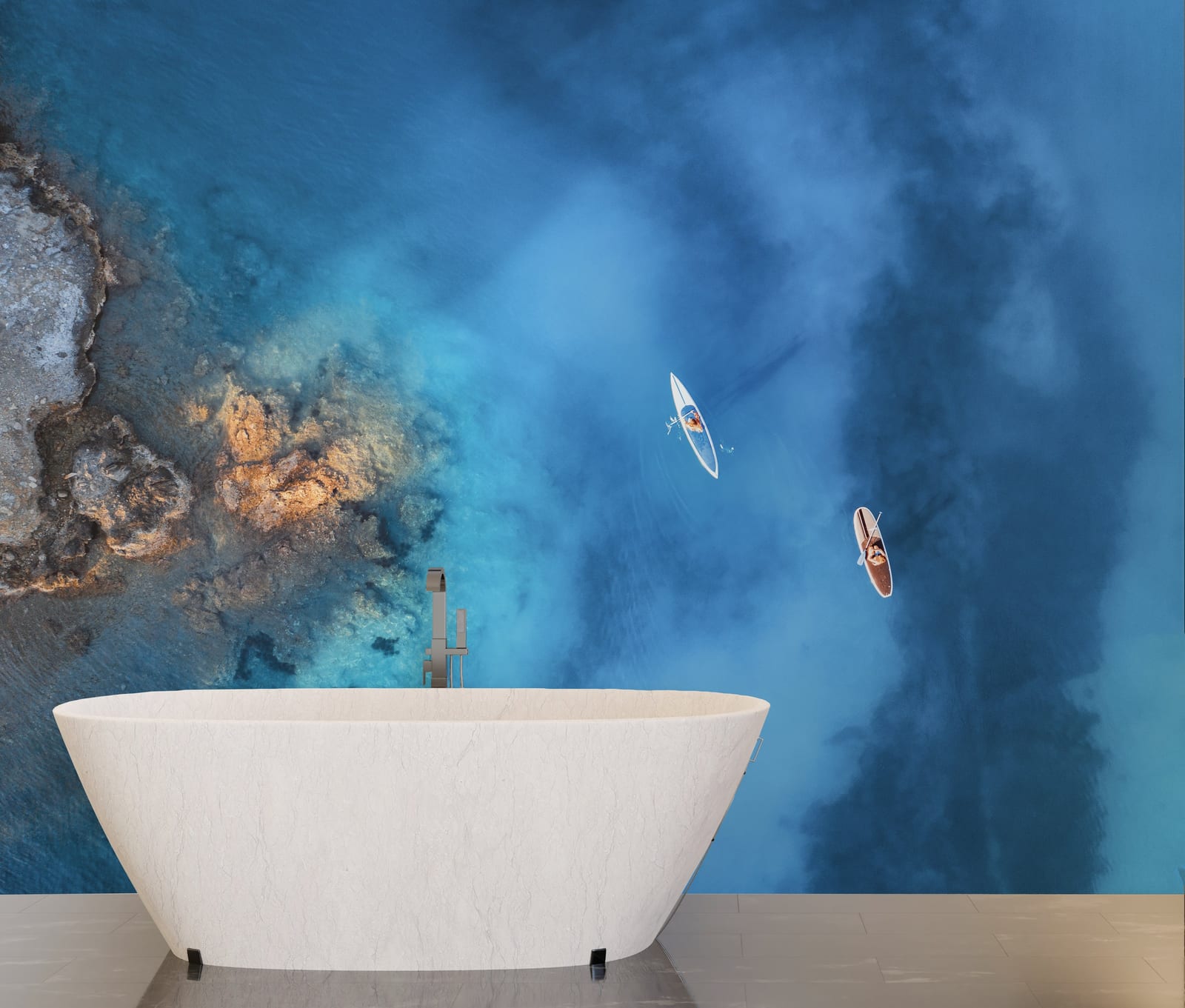 Endless Deep Blue Ocean Wallpaper Mural