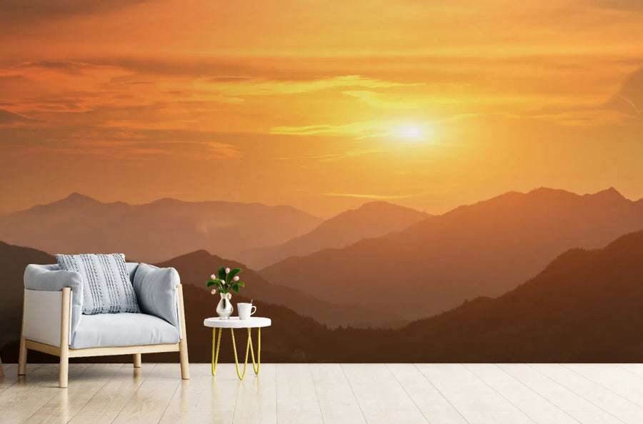 Chasing Sunset Mountain Shadows Landscape Wallpaper